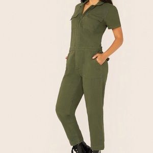 Green Utility Jumpsuit / Boilersuit